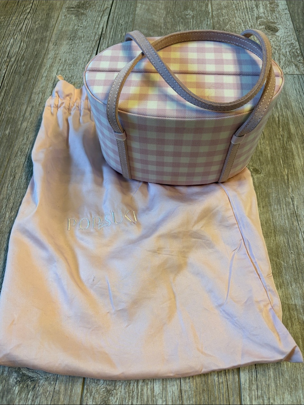Pop & Suki pink gingham purse So cute NWOT
